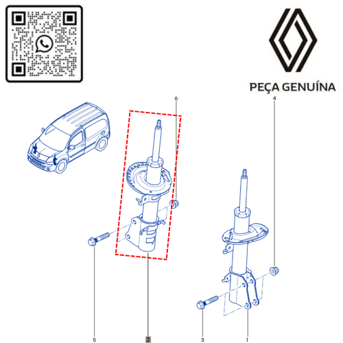 RN 20572R 543020572R AMORT. DIANT. KANGOO ELETRICA - 5
